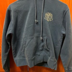 OBEY women’s blue hoodie with rose design